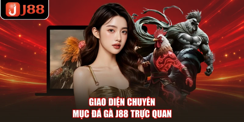 Giao diện chuyên mục đá gà J88 trực quan