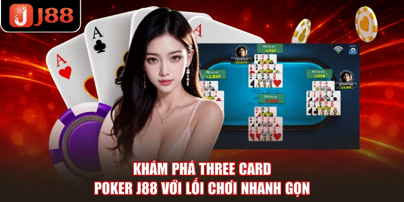 Khám phá Three Card Poker J88 với lối chơi nhanh gọn