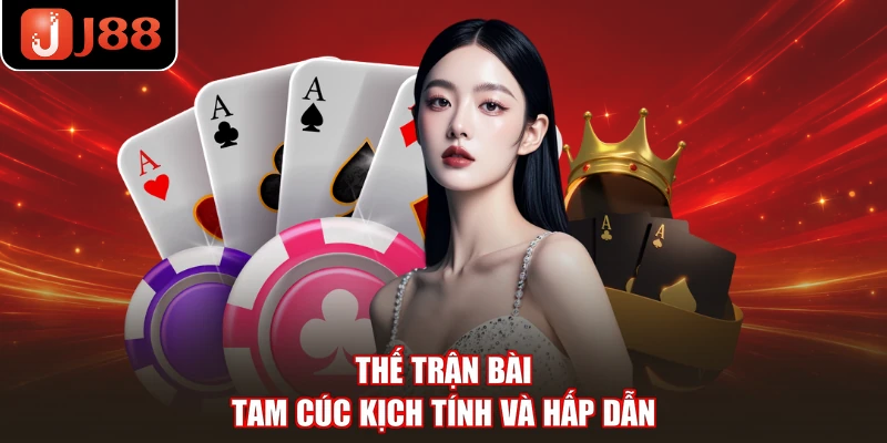 Thế trận bài tam cúc kịch tính và hấp dẫn